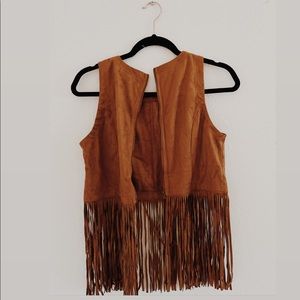 Vintage western fringe Vest top